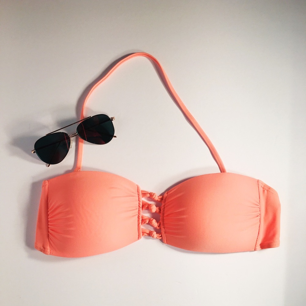 Gianni Bini Sunkissed Solid Sol Knot Bandeau Top